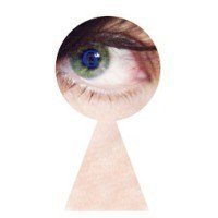 Eye through keyhole ©Beth Alexander