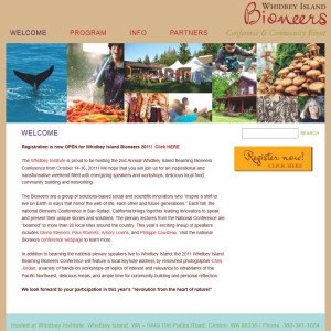 Screenshot - Whidbey Island Bioneers PSD to WordPress